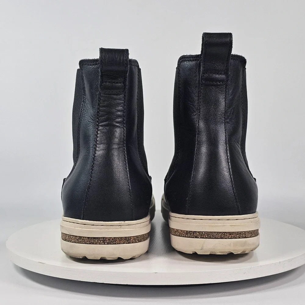 Birkenstock Women's Sz 10 EU 41 Black Leather Bend Chelsea Ankle Booties